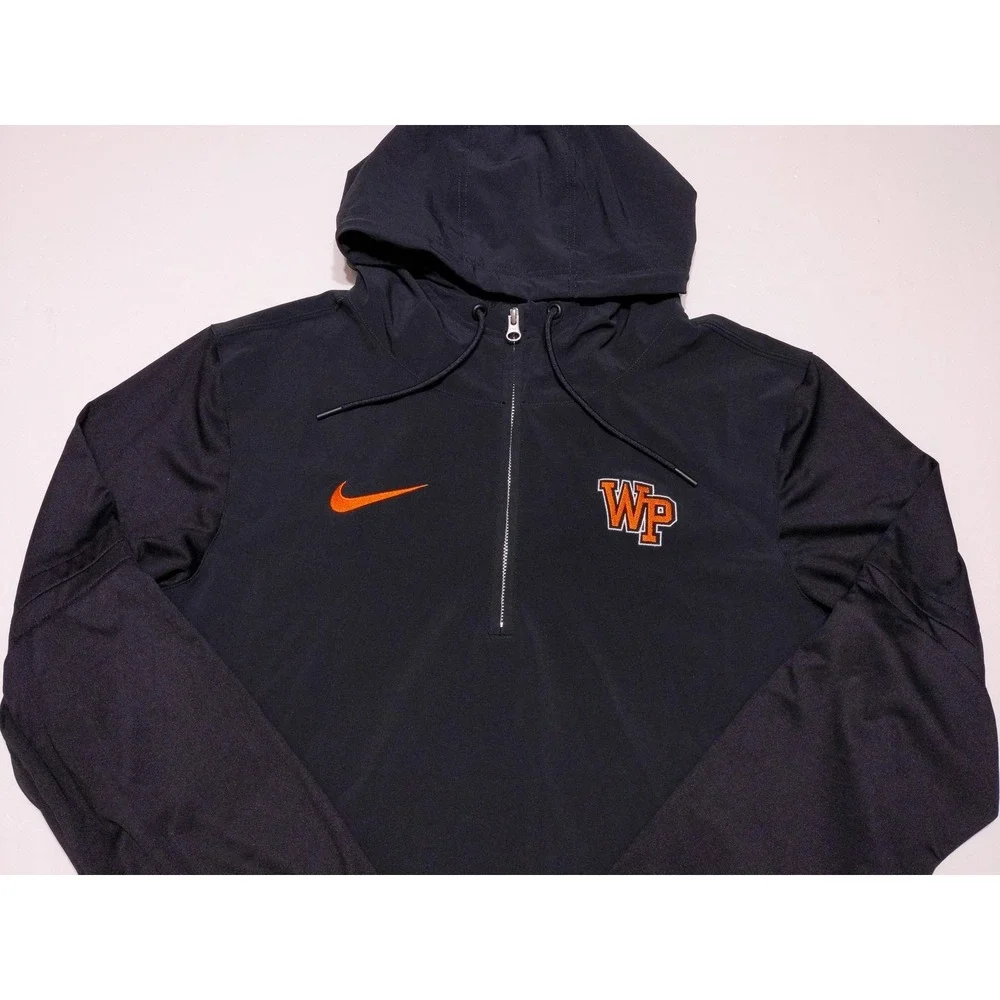 NIKE Winter Park High School Wildcats 1/2 Zip Hoodie Jacket Black Men's Medium M
